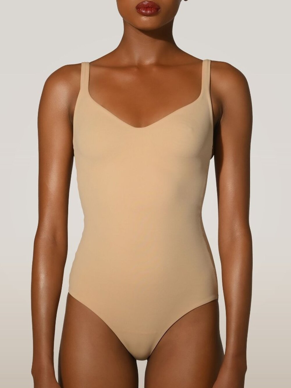 Wolford Mat de Luxe Forming Bodysuit, Powder, Size LC